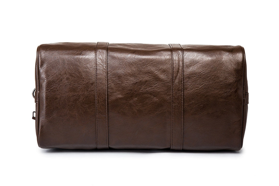 Unisex Travel Duffel Bag Leather Lightweight Durable Large Capacity