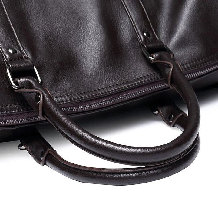 Unisex Travel Duffel Bag Leather Lightweight Durable Large Capacity