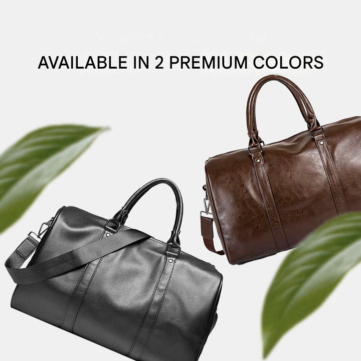 Unisex Travel Duffel Bag Leather Lightweight Durable Large Capacity