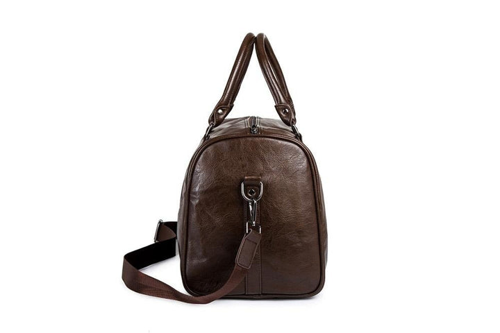 Unisex Travel Duffel Bag Leather Lightweight Durable Large Capacity
