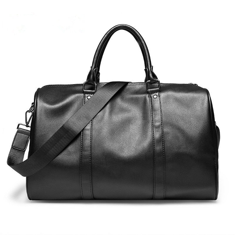 Unisex Travel Duffel Bag Leather Lightweight Durable Large Capacity - BritishMode