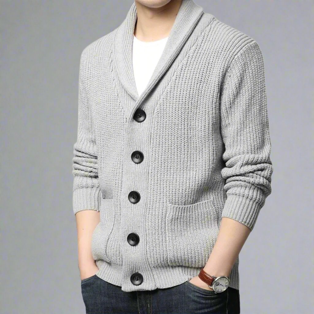 Womens Knitted Cardigan with Button Closure Classic Fit - BritishMode