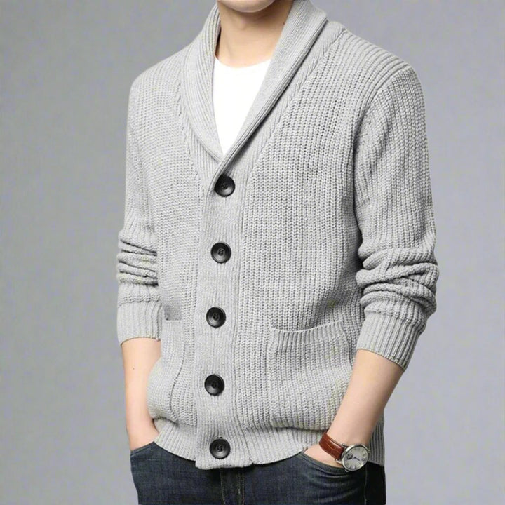 Womens Knitted Cardigan with Button Closure Classic Fit - BritishMode