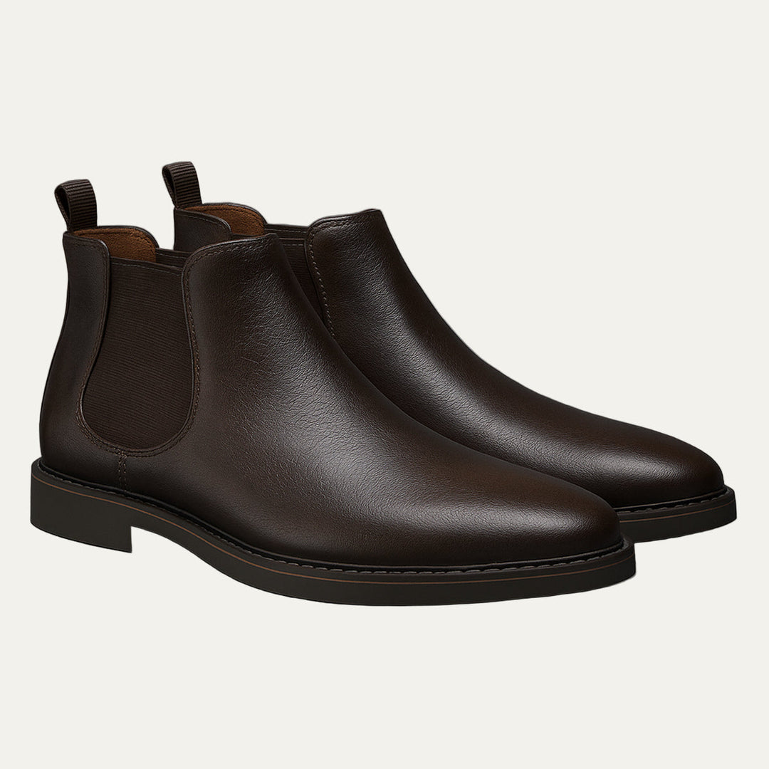 Mens Chelsea Boots Smooth Leather Classic Style