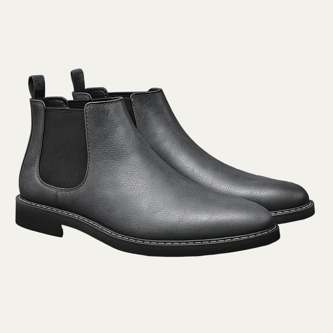 Mens Chelsea Boots Smooth Leather Classic Style