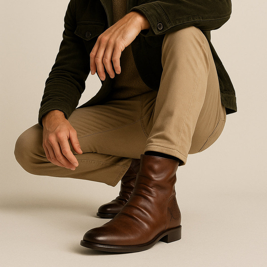 Mens Chelsea Boots Handmade Leather Street Style