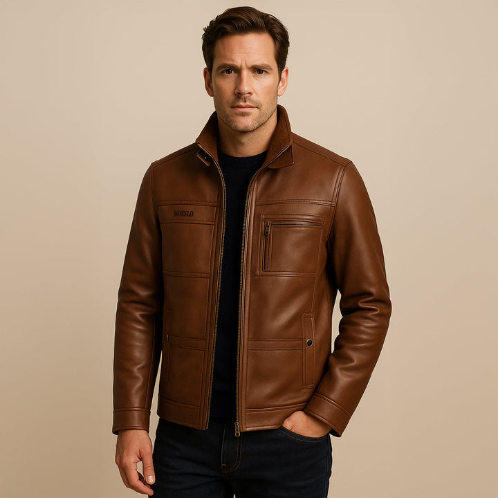 Mens Leather Jacket Classic Fit