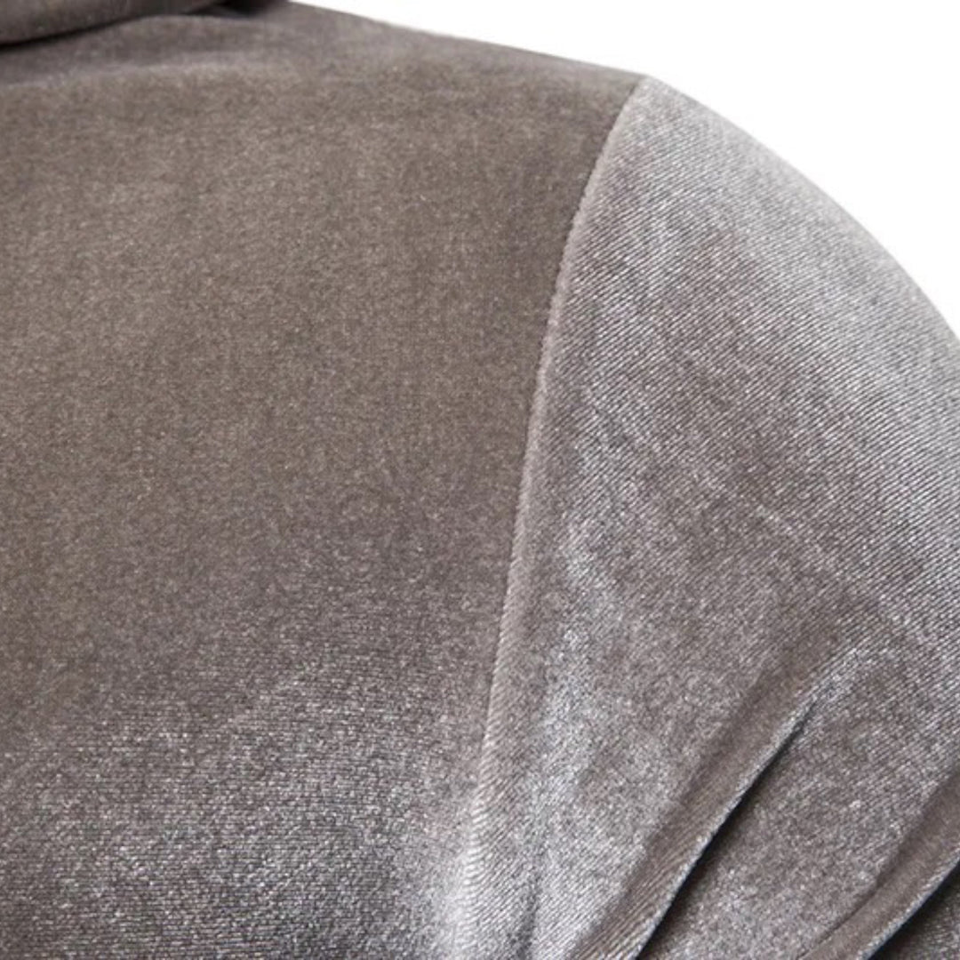 Mens Velvet Pullover Hoodie Kangaroo Pocket