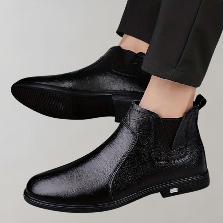 Mens Leather Chelsea Boots Smooth Welt Construction