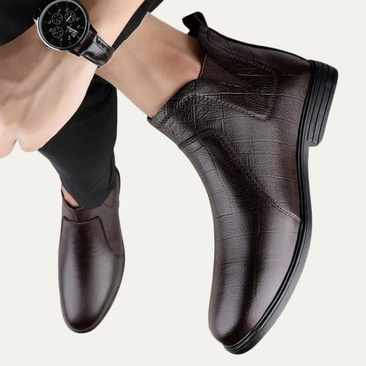 Mens Leather Chelsea Boots Smooth Welt Construction