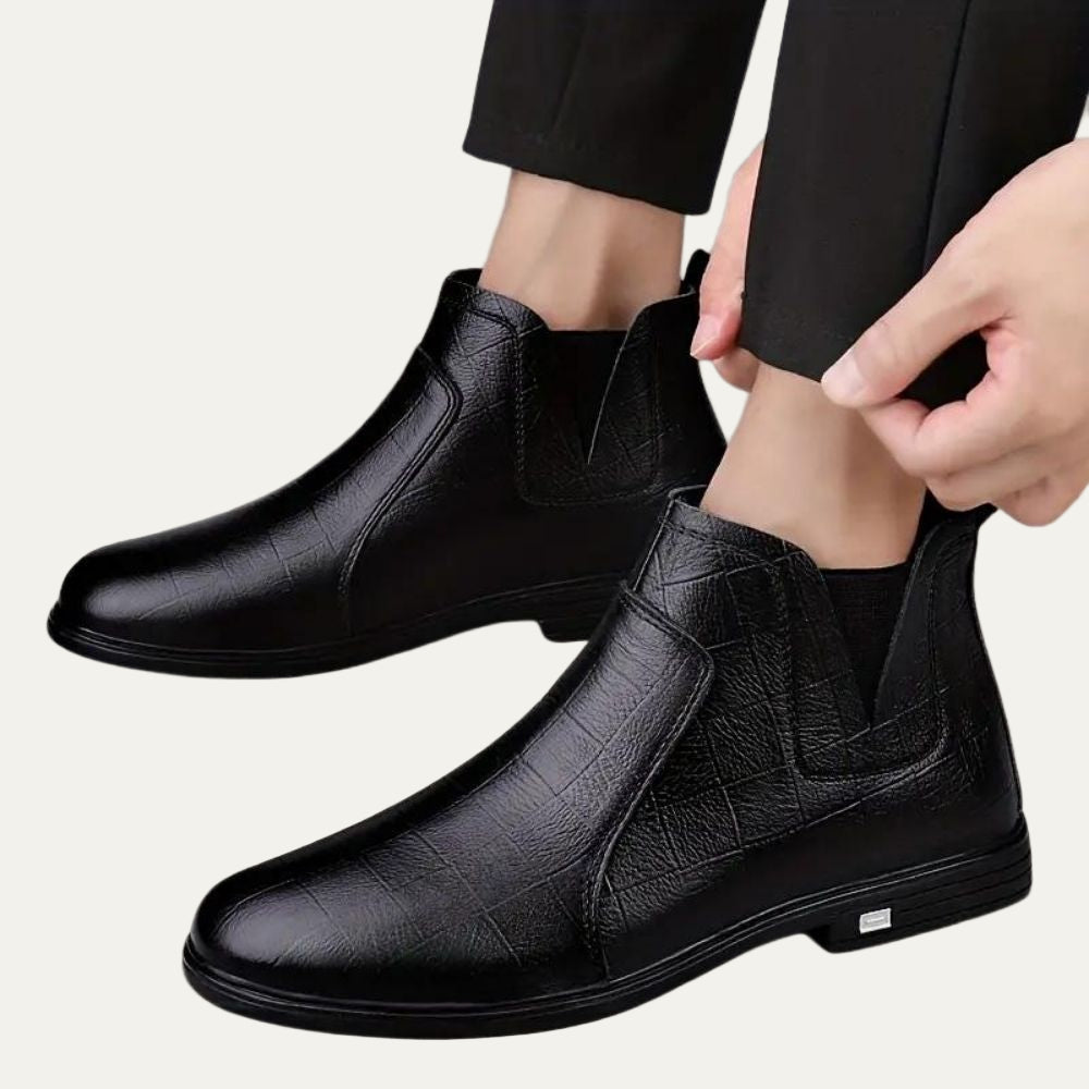Mens Leather Chelsea Boots Smooth Welt Construction