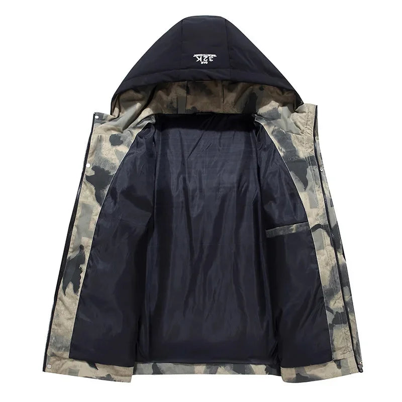 Mens Quilted Winter Jacket Insulated Warm Fit