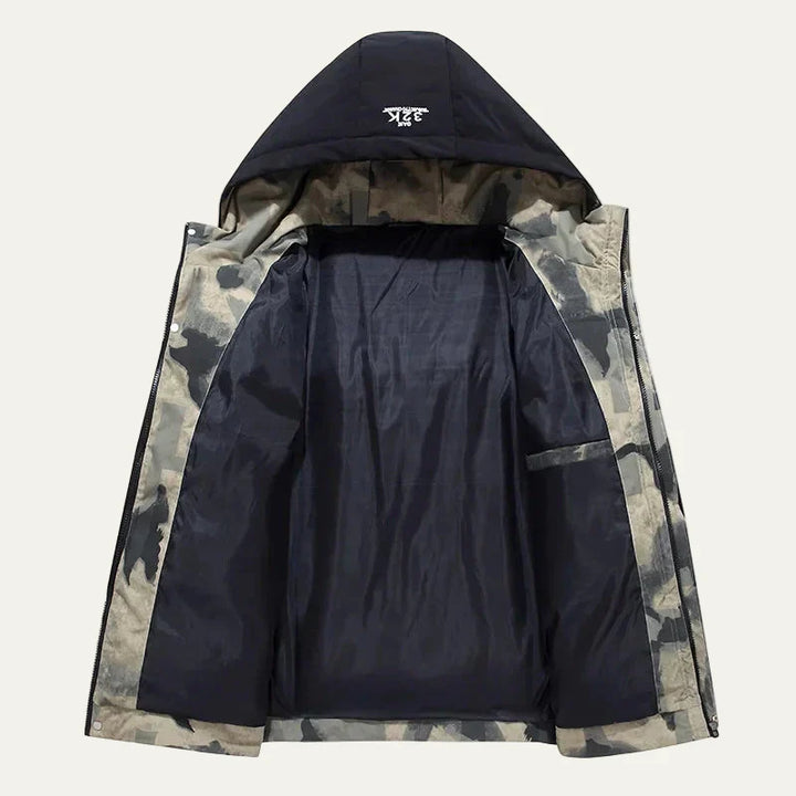 Mens Quilted Puffer Jacket Hooded Modern Fit