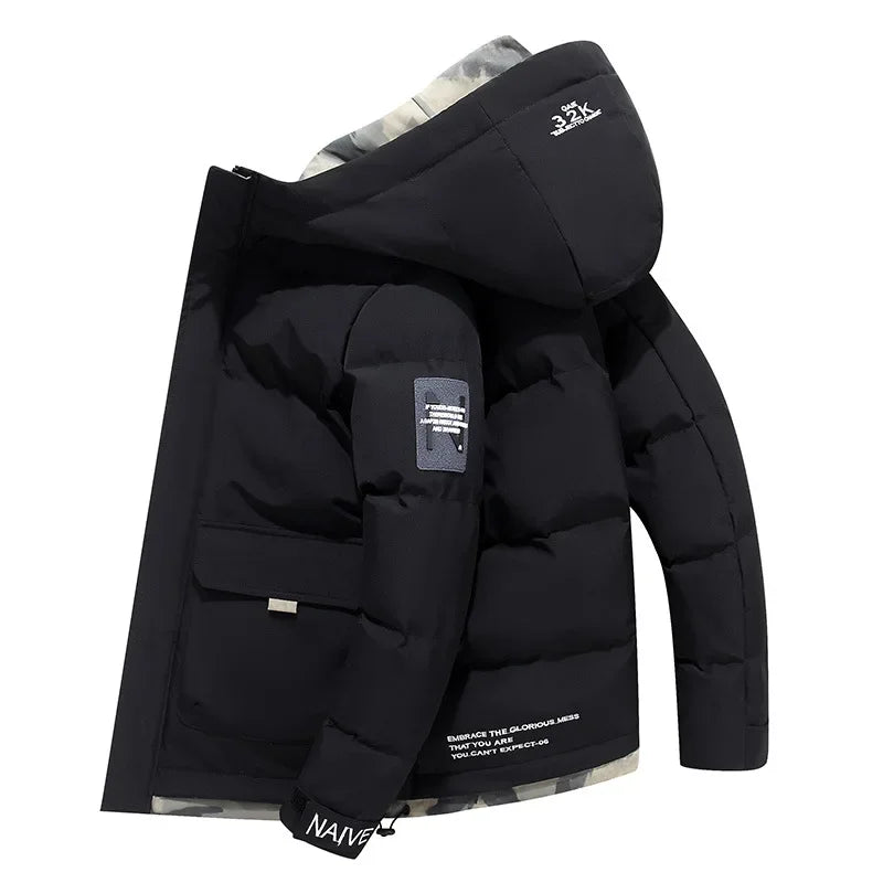 Mens Quilted Winter Jacket Insulated Warm Fit - BritishMode