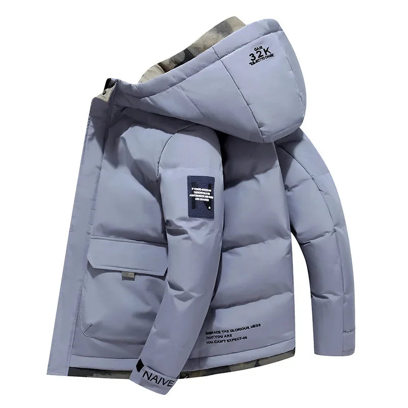 Mens Quilted Winter Jacket Insulated Warm Fit