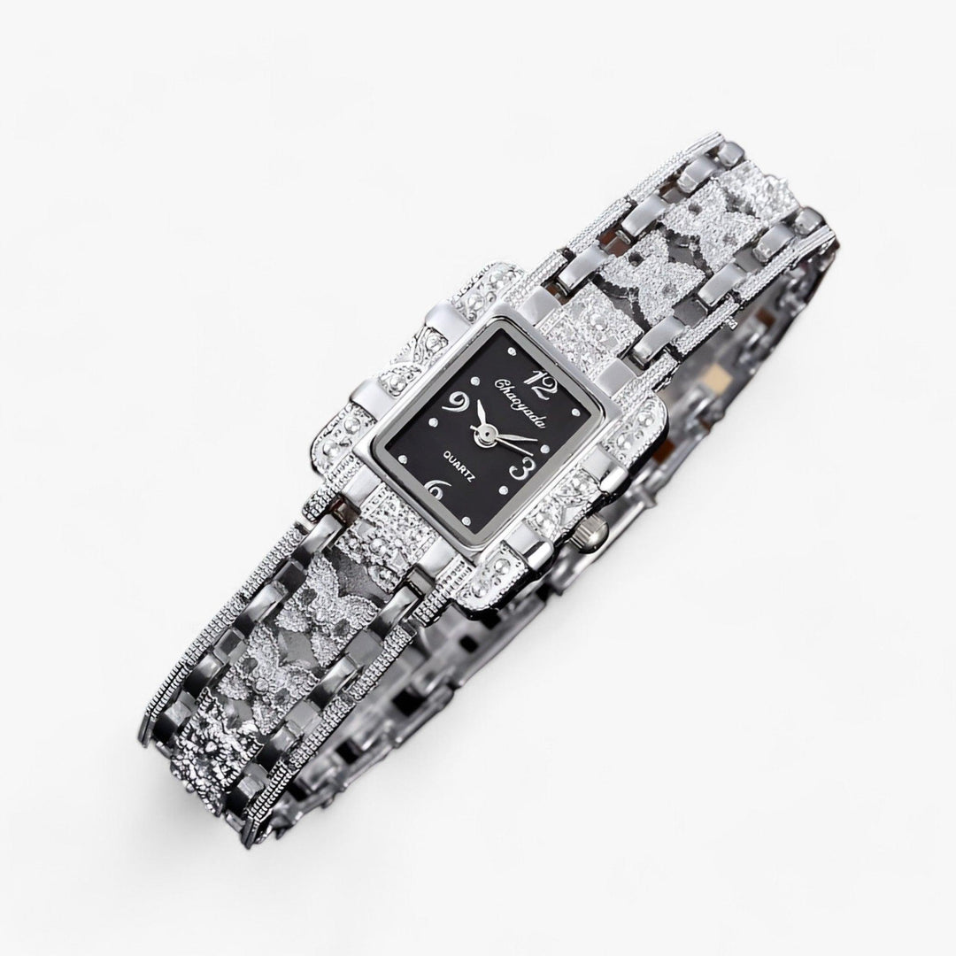 Womens Watch Rectangular Dial Crystal Accent