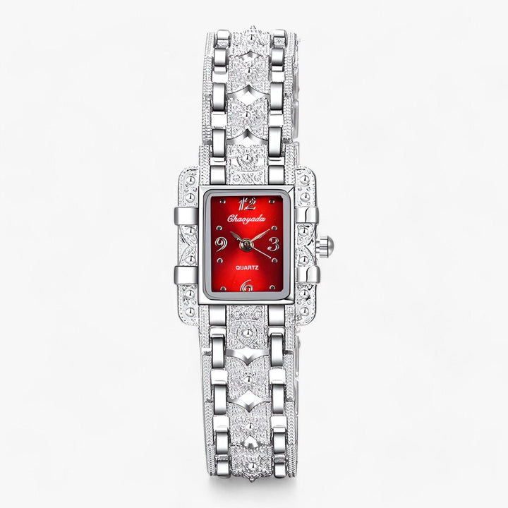 Womens Watch Rectangular Dial Crystal Accent