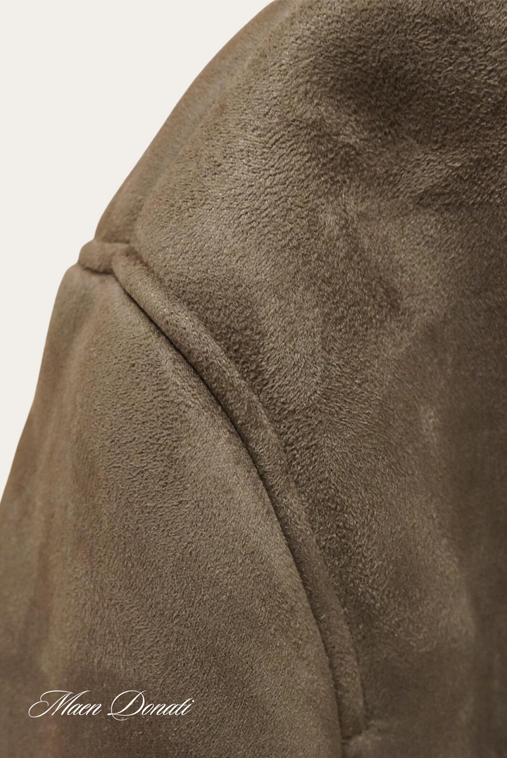 Mens Bomber Jacket Faux Shearling Collar Regular Fit
