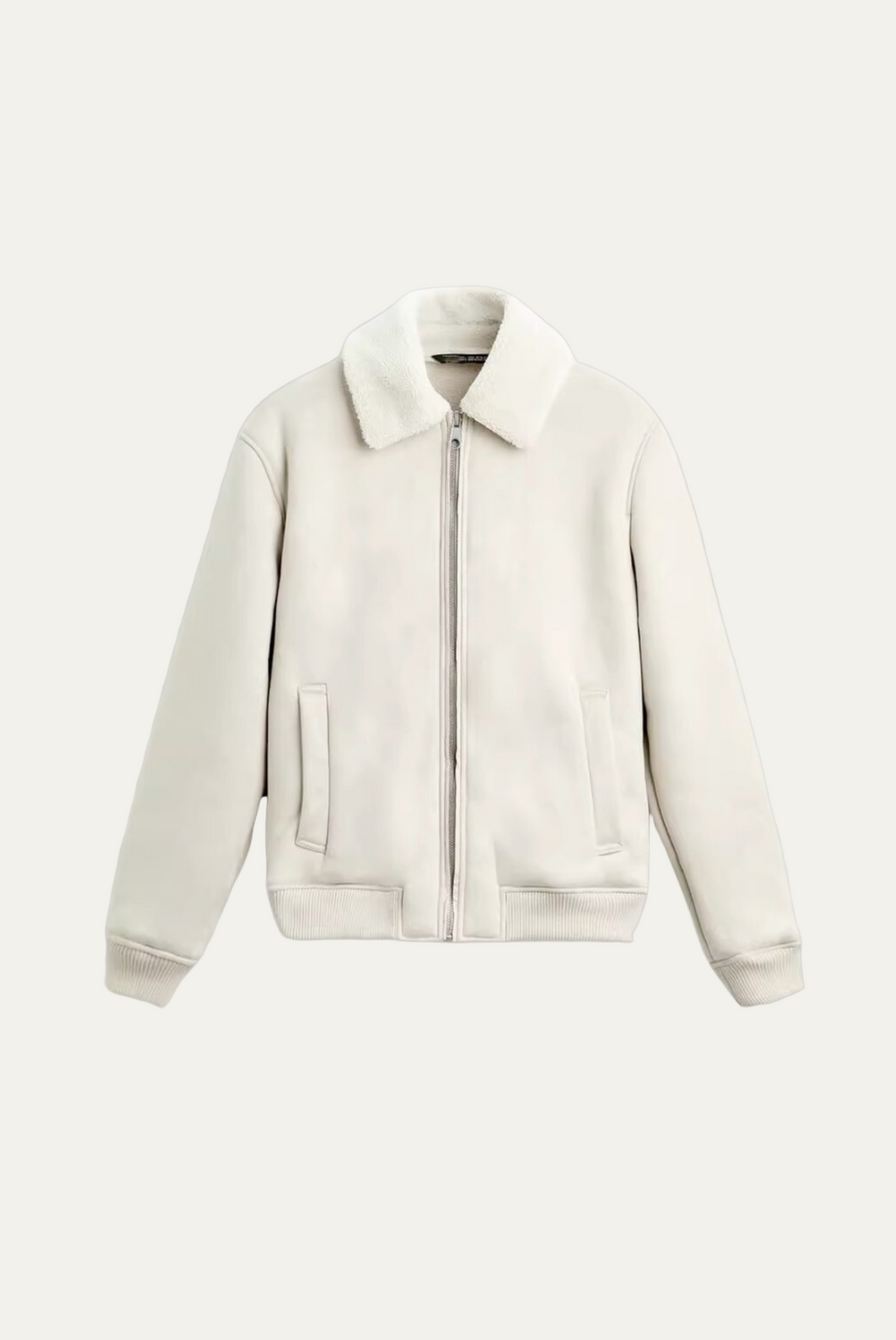 Mens Bomber Jacket Faux Shearling Collar Regular Fit