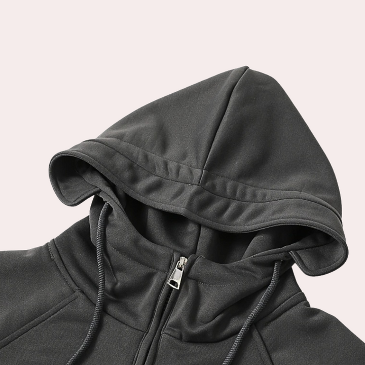 Mens Utility Hoodie Half Zip Rugged Fit
