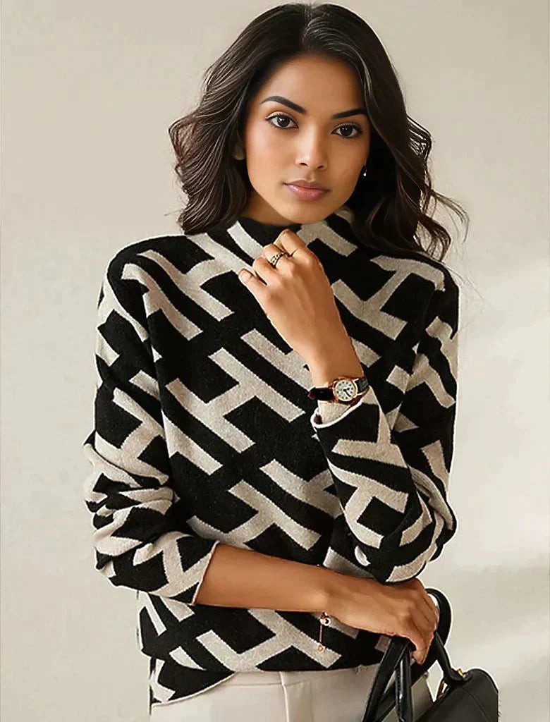 Womens Sweater Knit Crewneck Casual Fit - BritishMode
