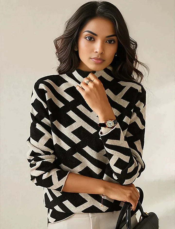 Womens Sweater Knit Crewneck Casual Fit - BritishMode