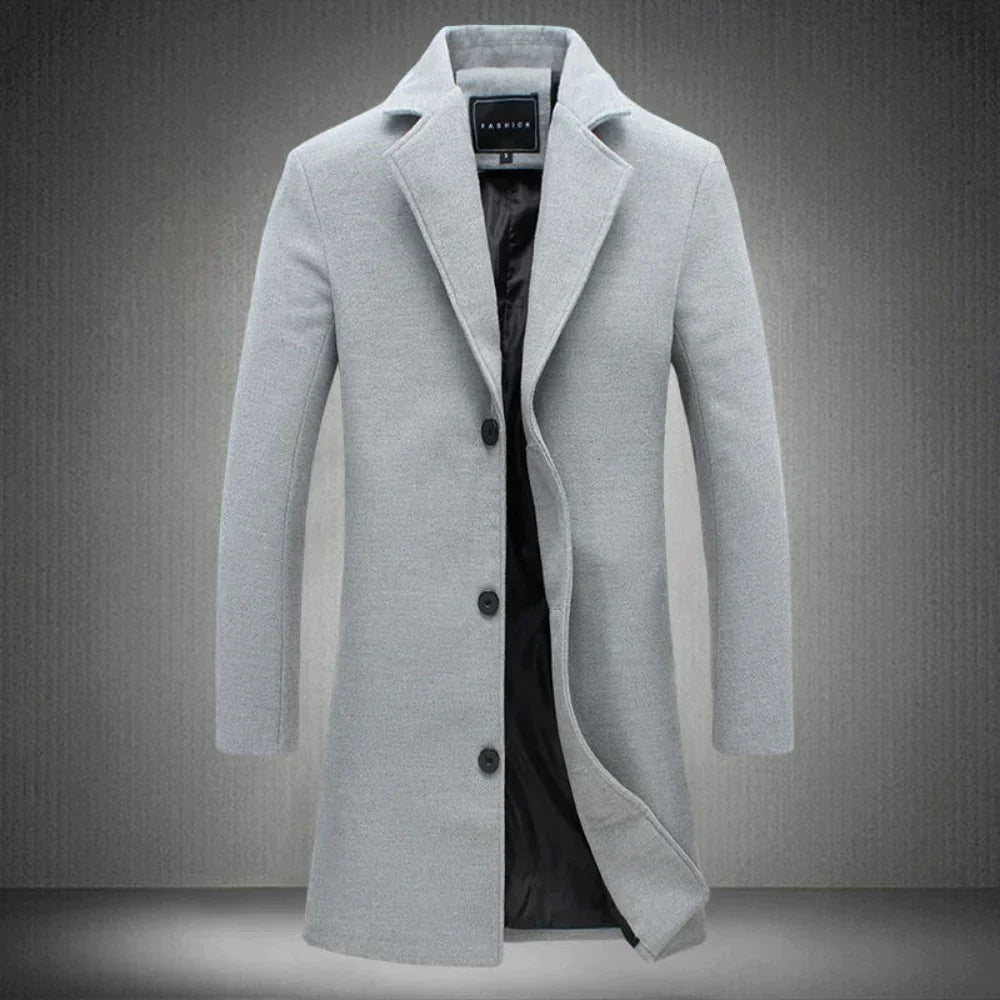 Mens Wool Coat Stylish Fit