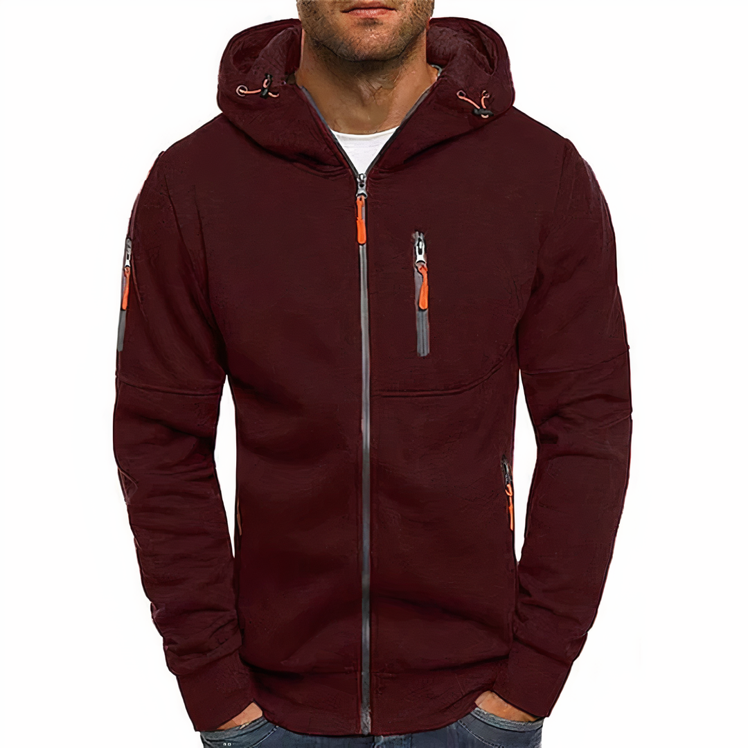 Mens Zip-Up Hoodie Casual Fit