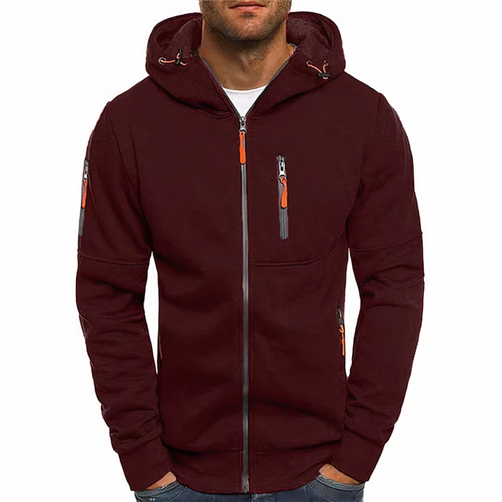 Mens Zip-Up Hoodie Casual Fit