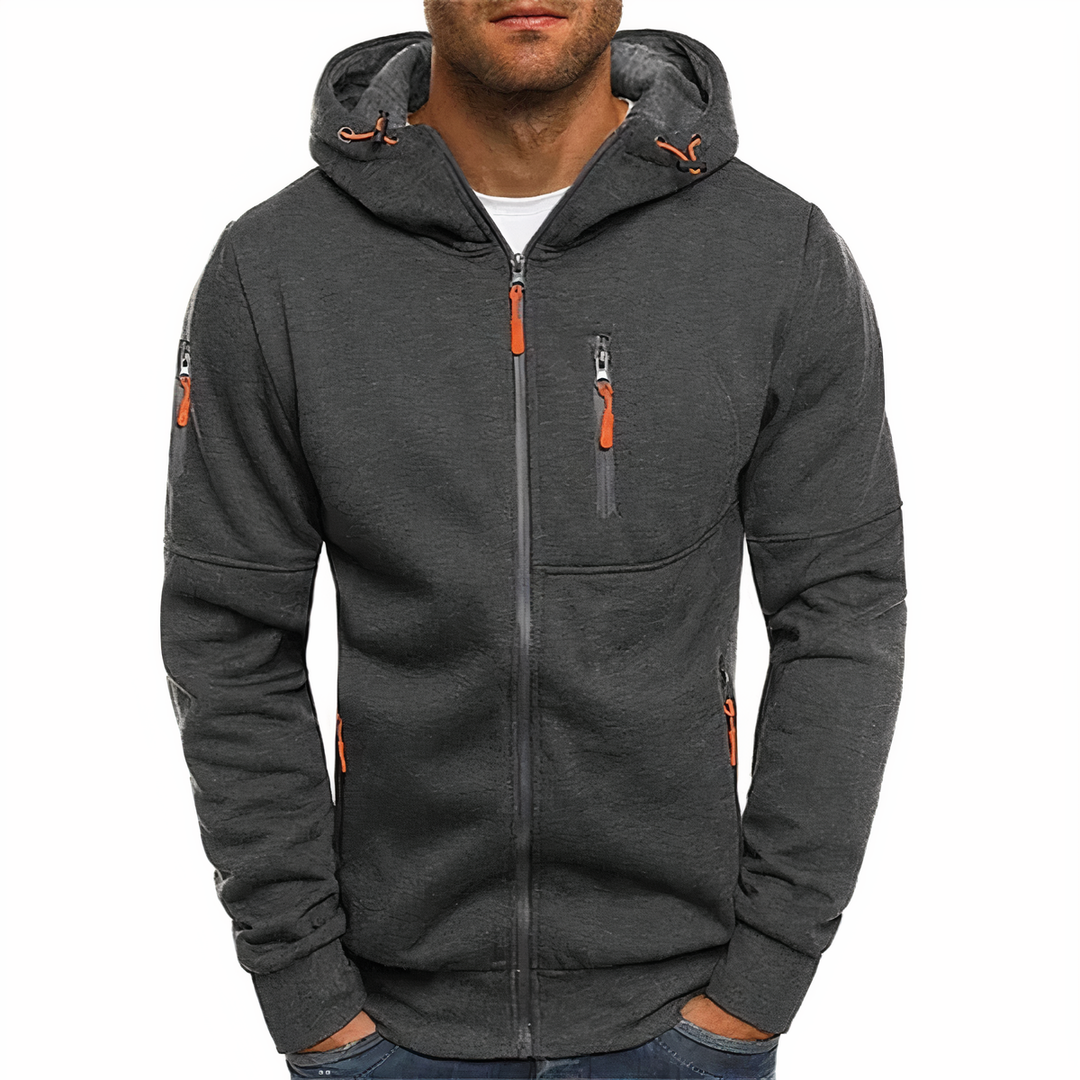 Mens Zip-Up Hoodie Casual Fit
