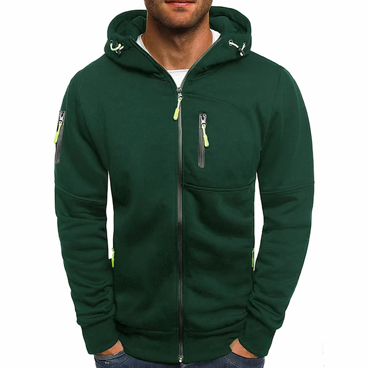 Mens Zip-Up Hoodie Casual Fit