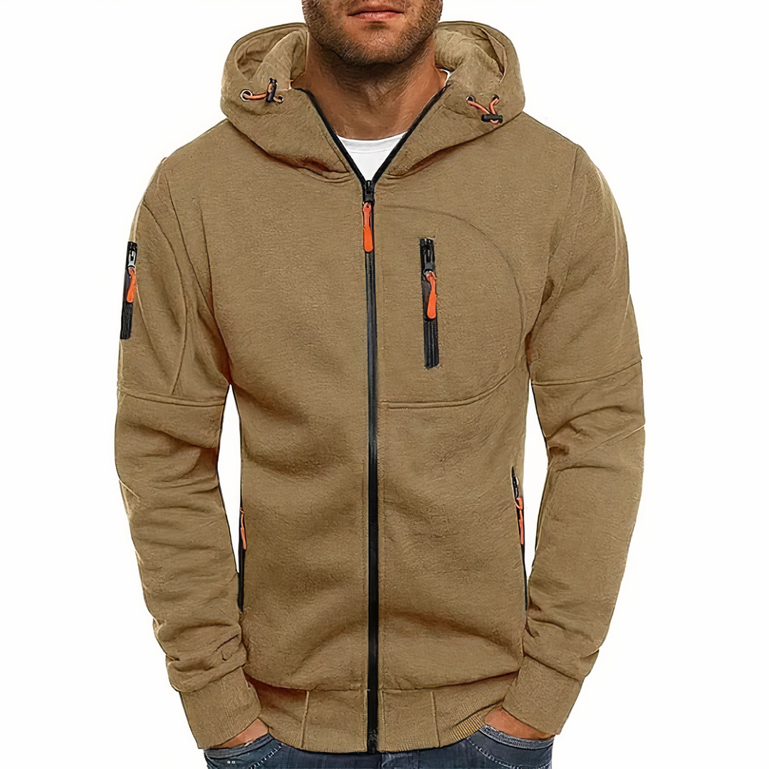 Mens Zip-Up Hoodie Casual Fit