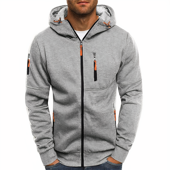 Mens Zip-Up Hoodie Casual Fit