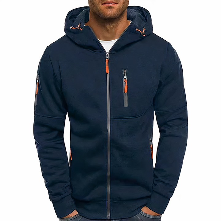 Mens Zip-Up Hoodie Casual Fit