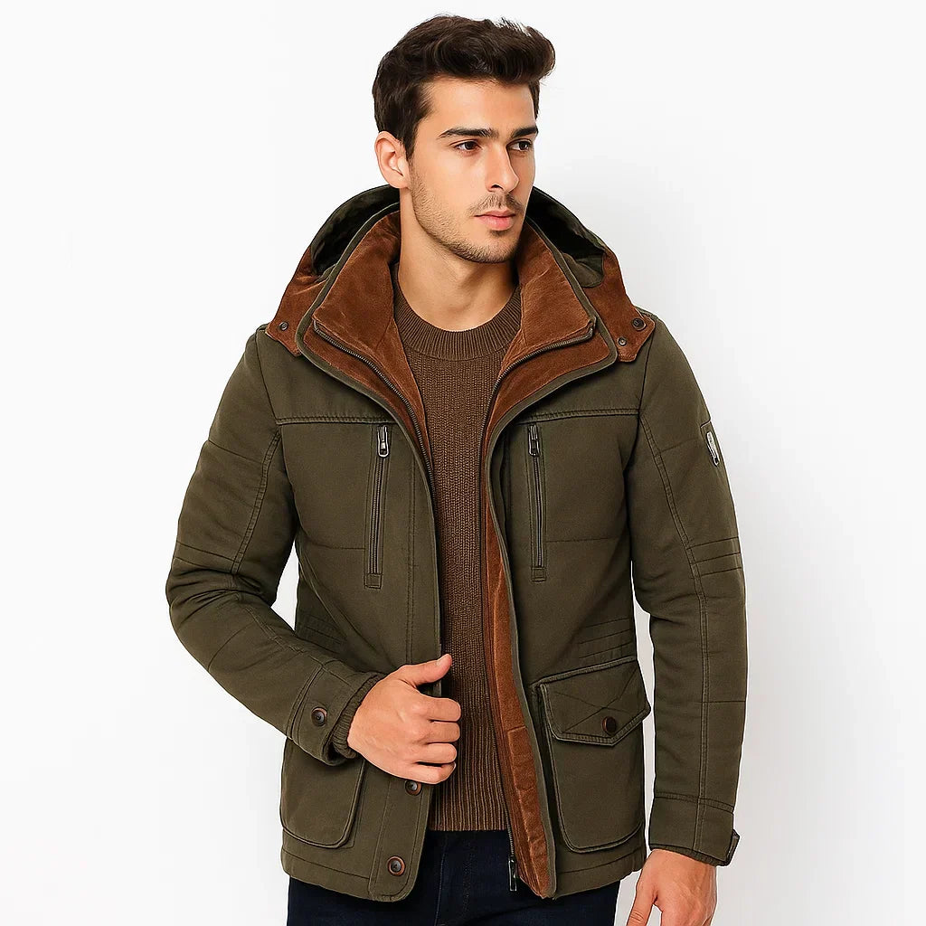 Mens Utility Parka Fleece Lined Hooded - BritishMode