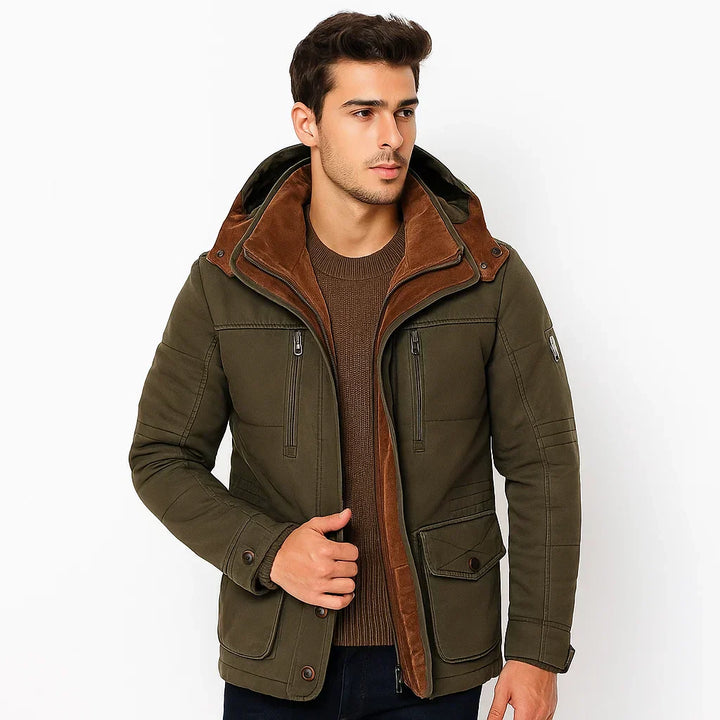 Mens Utility Parka Fleece Lined Hooded - BritishMode