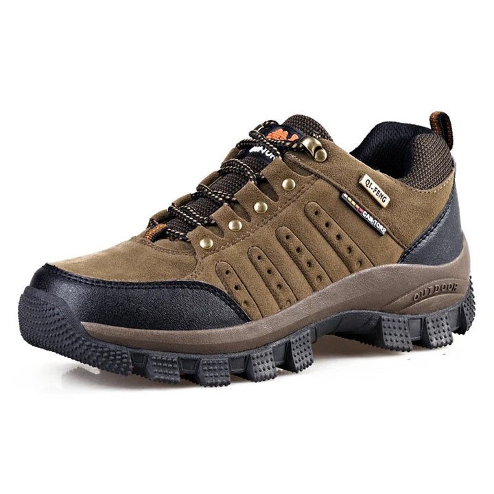 Mens Waterproof Leather Hiking Shoes Durable Fit - BritishMode