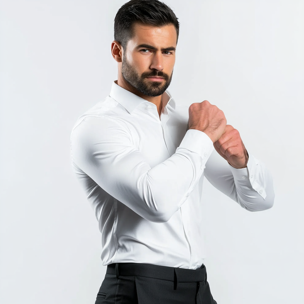 Mens Dress Shirt Wrinkle- Slim Fit