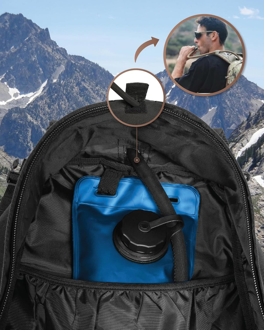 Unisex Tactical Backpack with Molle System and Laptop Compartment 35L