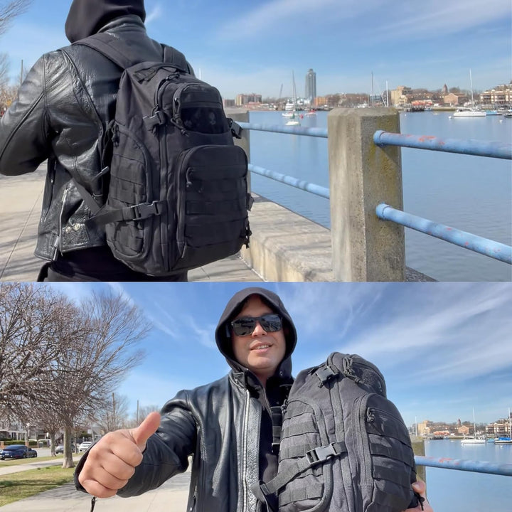 Unisex Tactical Backpack with Molle System and Laptop Compartment 35L