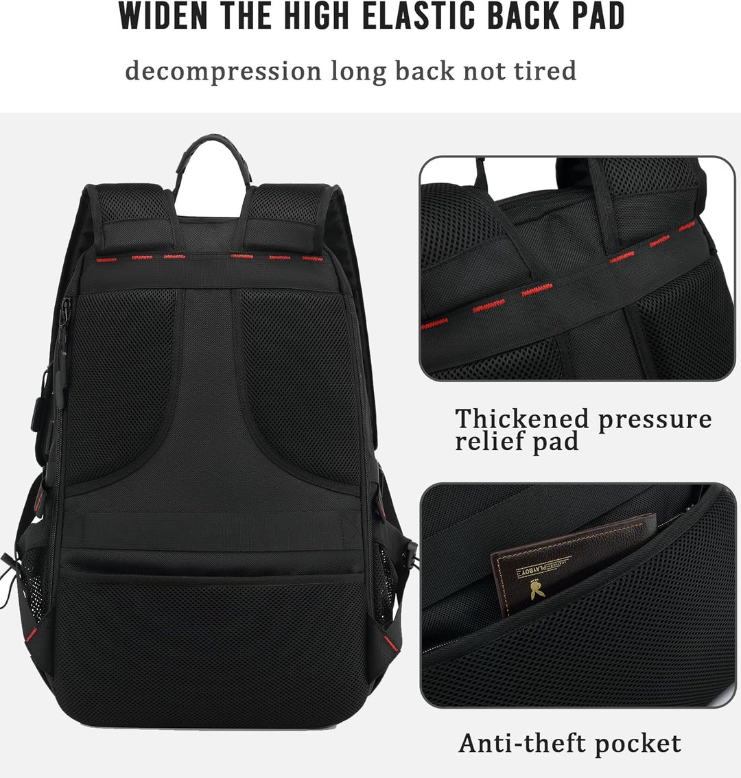 Unisex Waterproof Travel Backpack with USB Port and Shoe Compartment