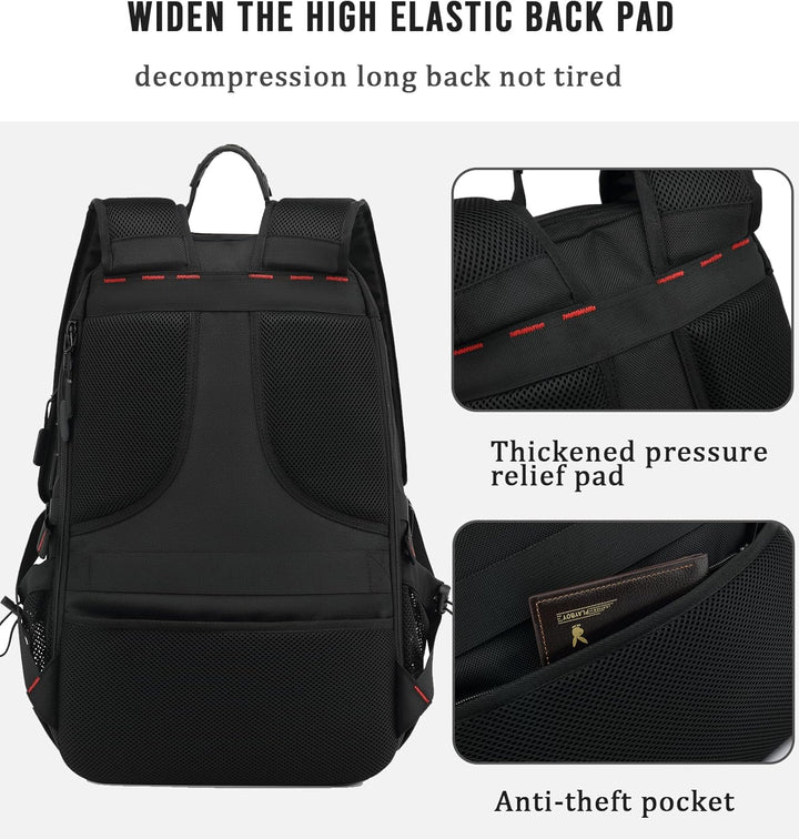 Unisex Waterproof Travel Backpack with USB Port and Shoe Compartment