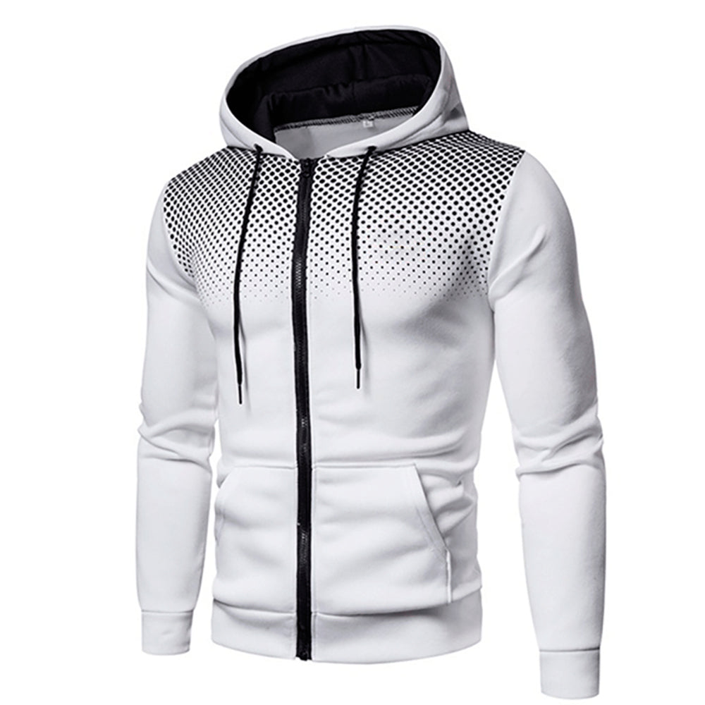 Mens Athletic Zip Hoodie Lightweight Breathable Fit