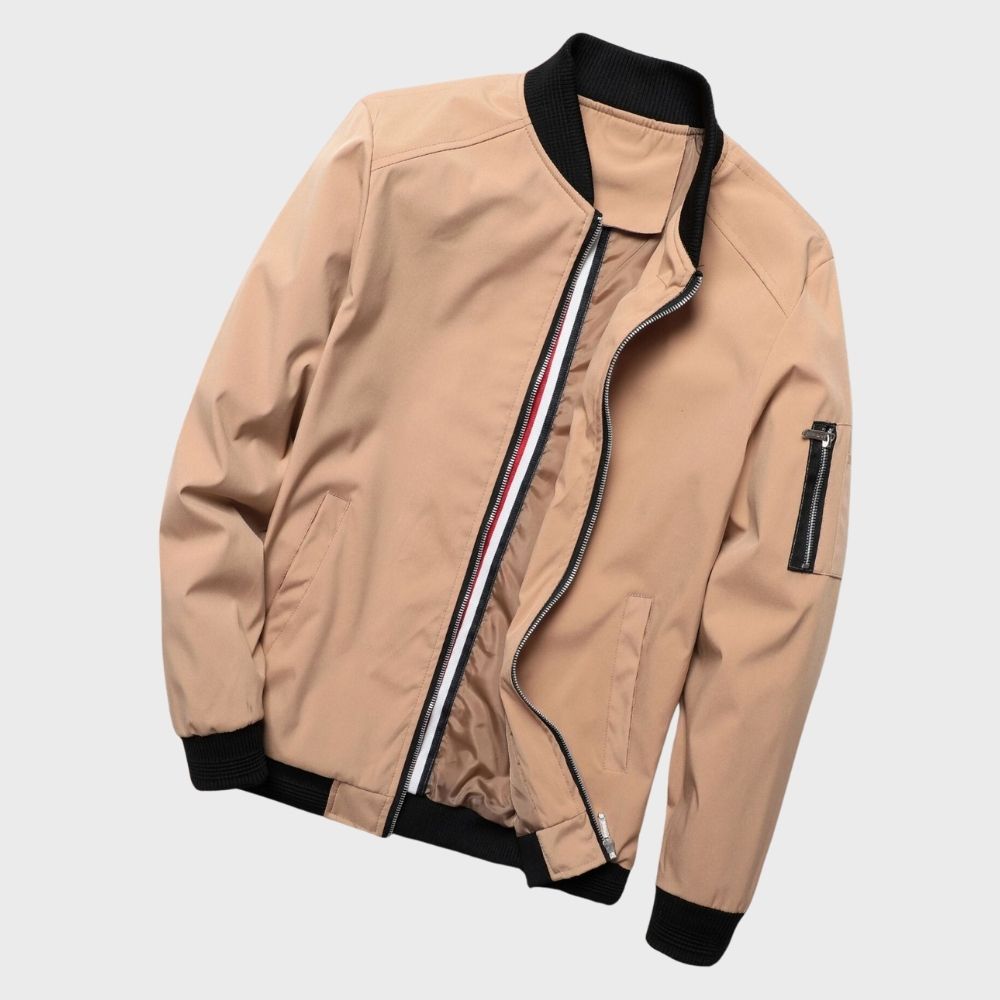 Mens Bomber Jacket Full Zip Classic Fit