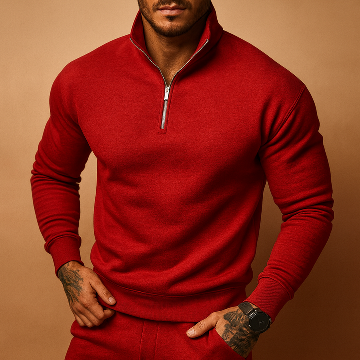 Mens Half-Zip Sweater Knit Pullover
