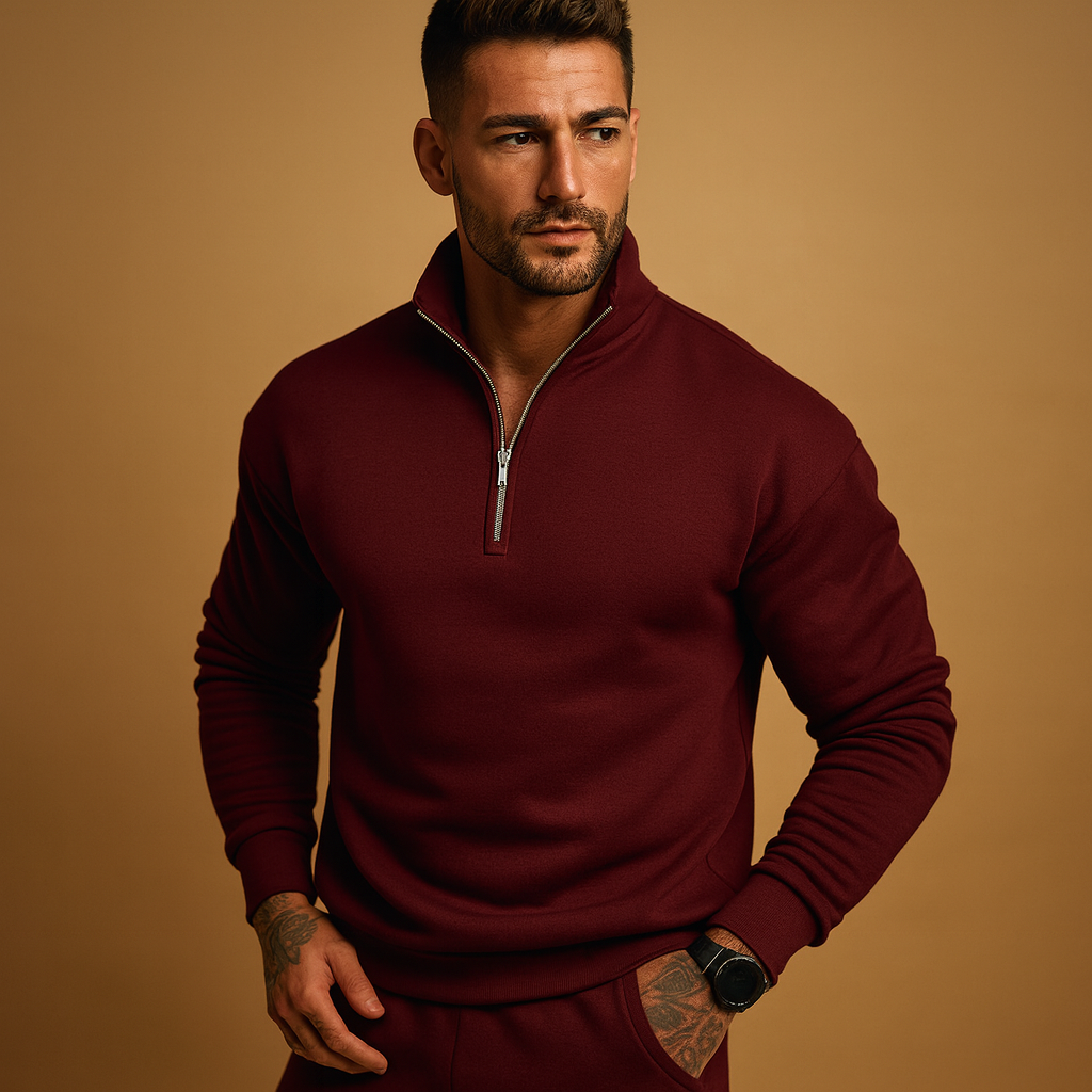 Mens Half-Zip Sweater Knit Pullover