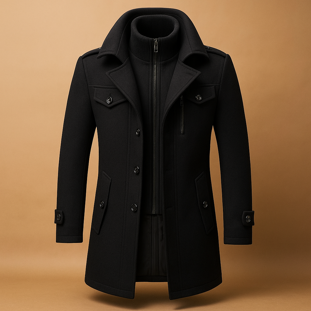 Mens Slim Fit Two-Piece Winter Coat - BritishMode