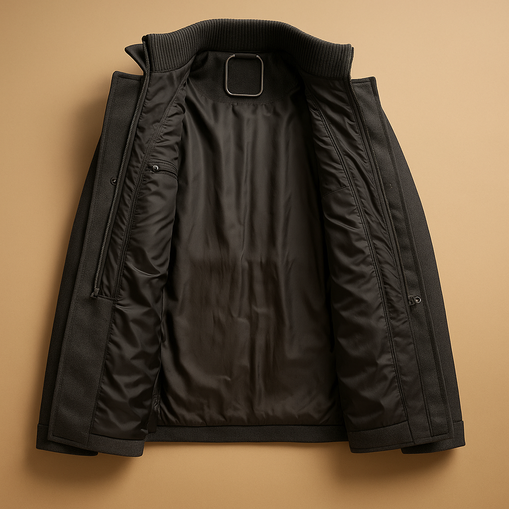 Mens Slim Fit Two-Piece Winter Coat