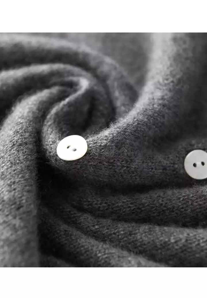 Womens Cashmere Cardigan Sweater with Buttons Classic Fit