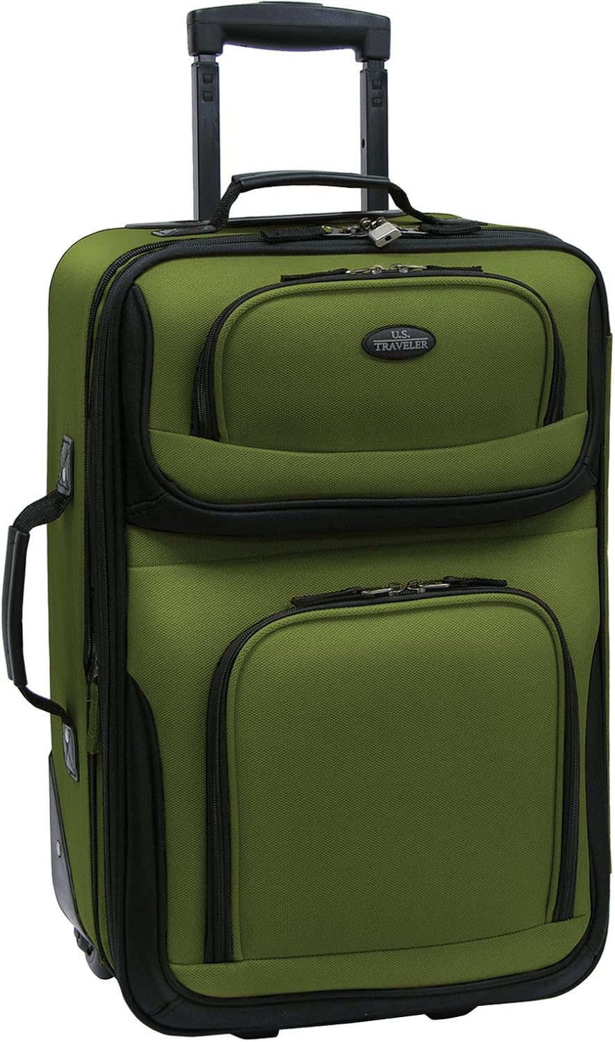 Unisex Softside Carry-On Luggage Set Expandable with Skate Wheels